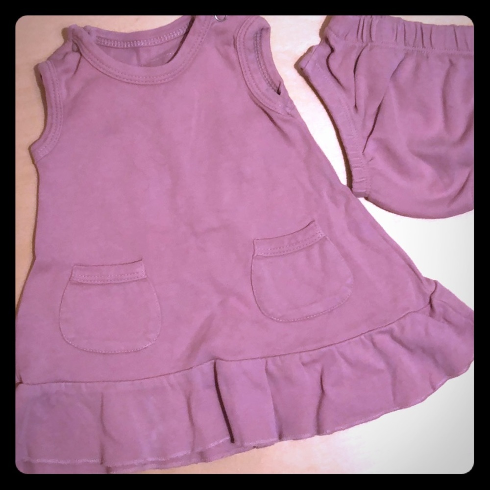 L’ovedbaby ruffle snap tank dress and bloomers
